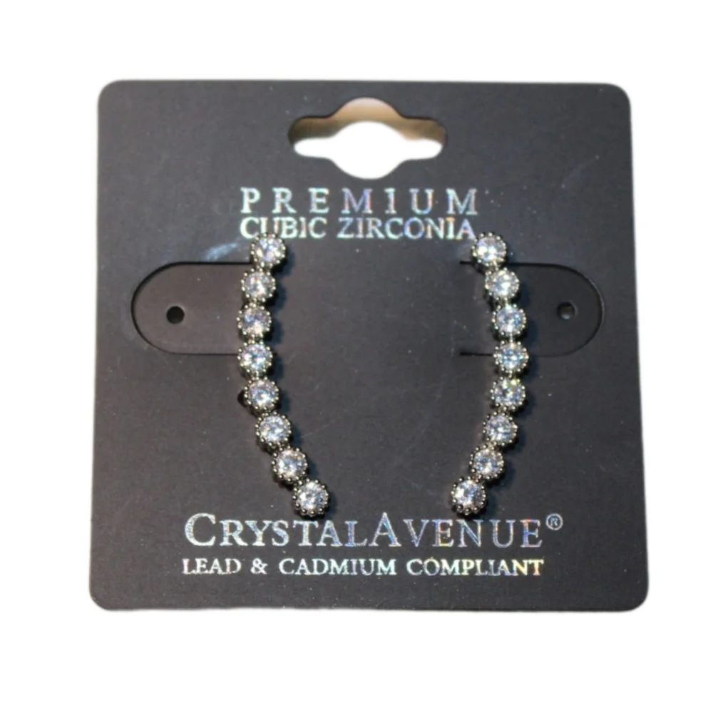 Women's Cubic Zirconia Climbing Earrings - Picture 2 of 16